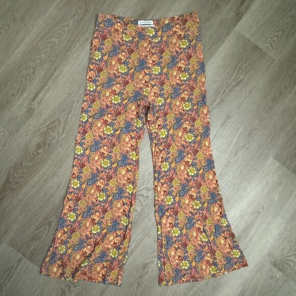Urban Outfitters Floral Wide Leg Pants - Picture 2 of 5
